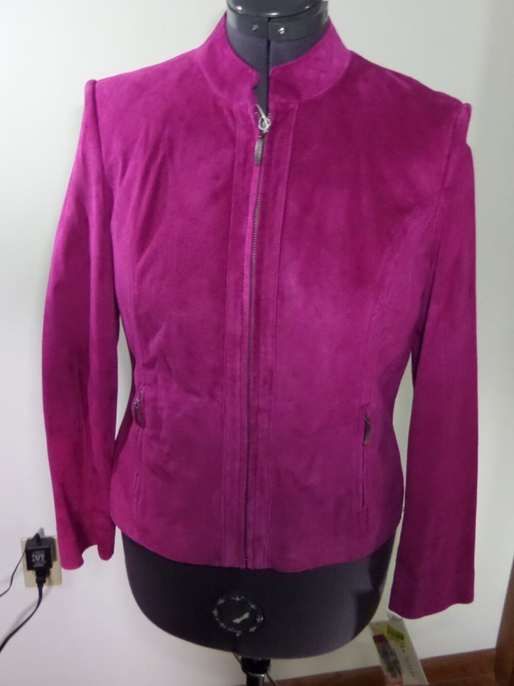 Preston York Women's Genuine Suede Leather Boysenberry Color Jacket SZ Med NWT